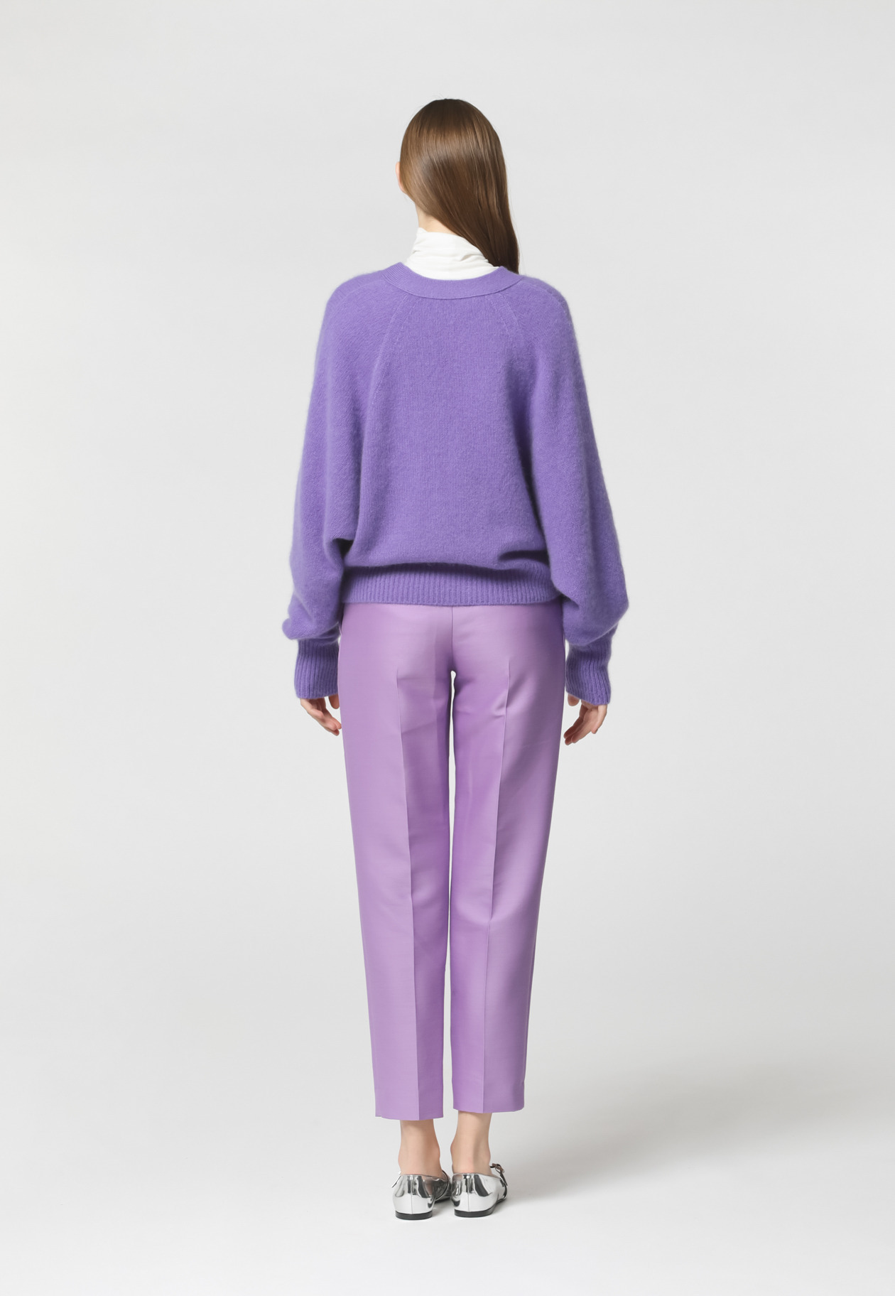 WHITE YAK DOLMAN SLEEVE CARDIGAN 詳細画像 Purple 3