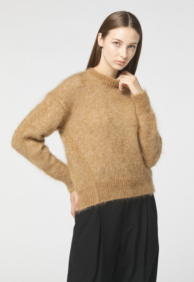 MOHAIR CREW NECK KNIT		 詳細画像 Mocha 2
