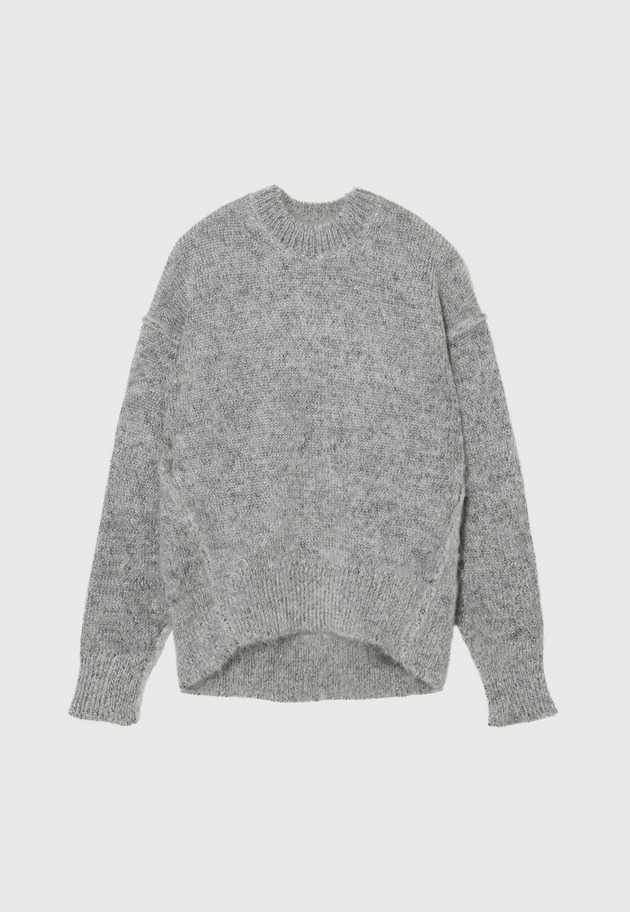MOHAIR CREW NECK KNIT		 詳細画像 L.GY 1