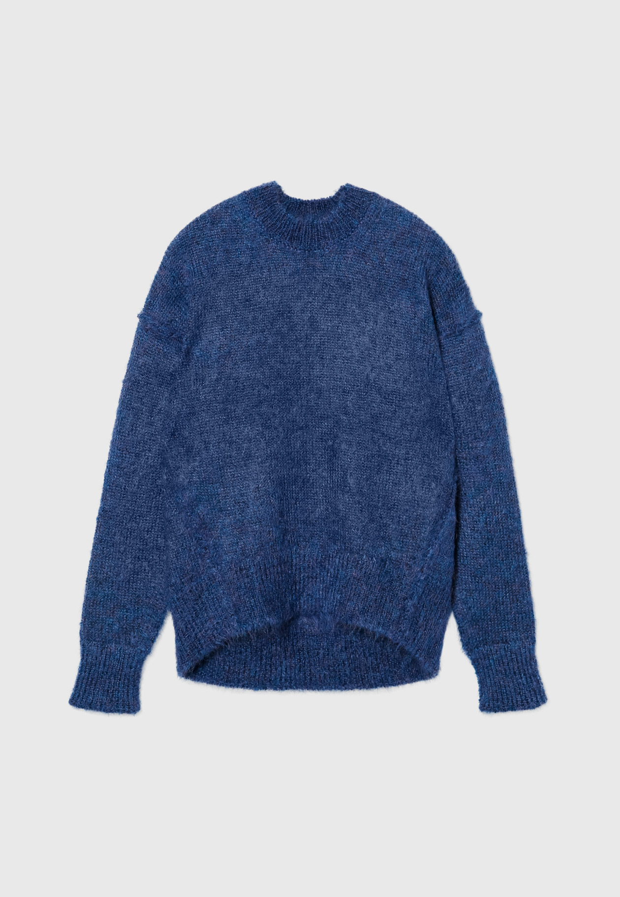 19AW/MOHAIR CREW NECK KNIT/ニット/セーター/2/モヘア 67/グレー 