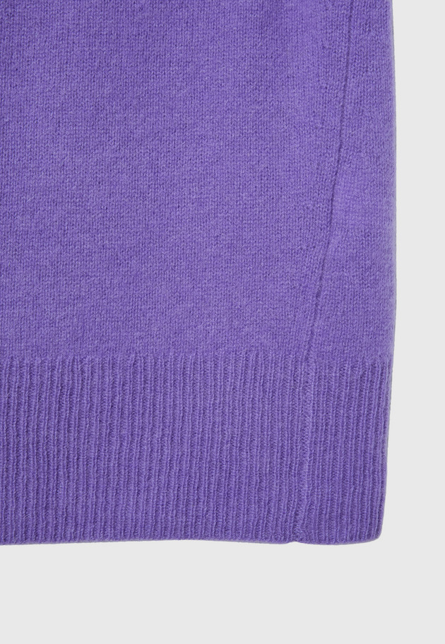WHITE YAK LOOSE BOTTLE NECK KNIT 詳細画像 Purple 11