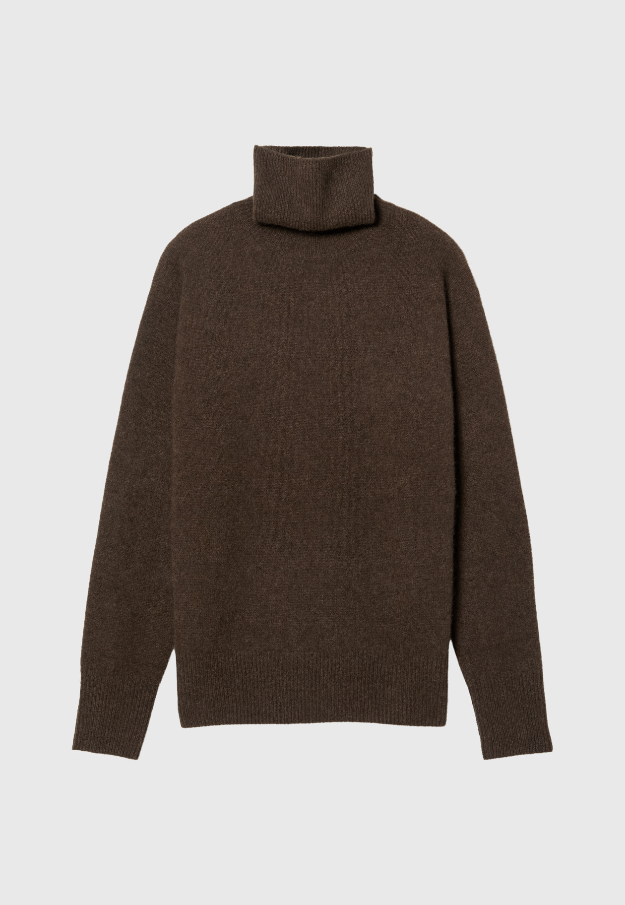 WHITE YAK LOOSE BOTTLE NECK KNIT 詳細画像 Brown 1