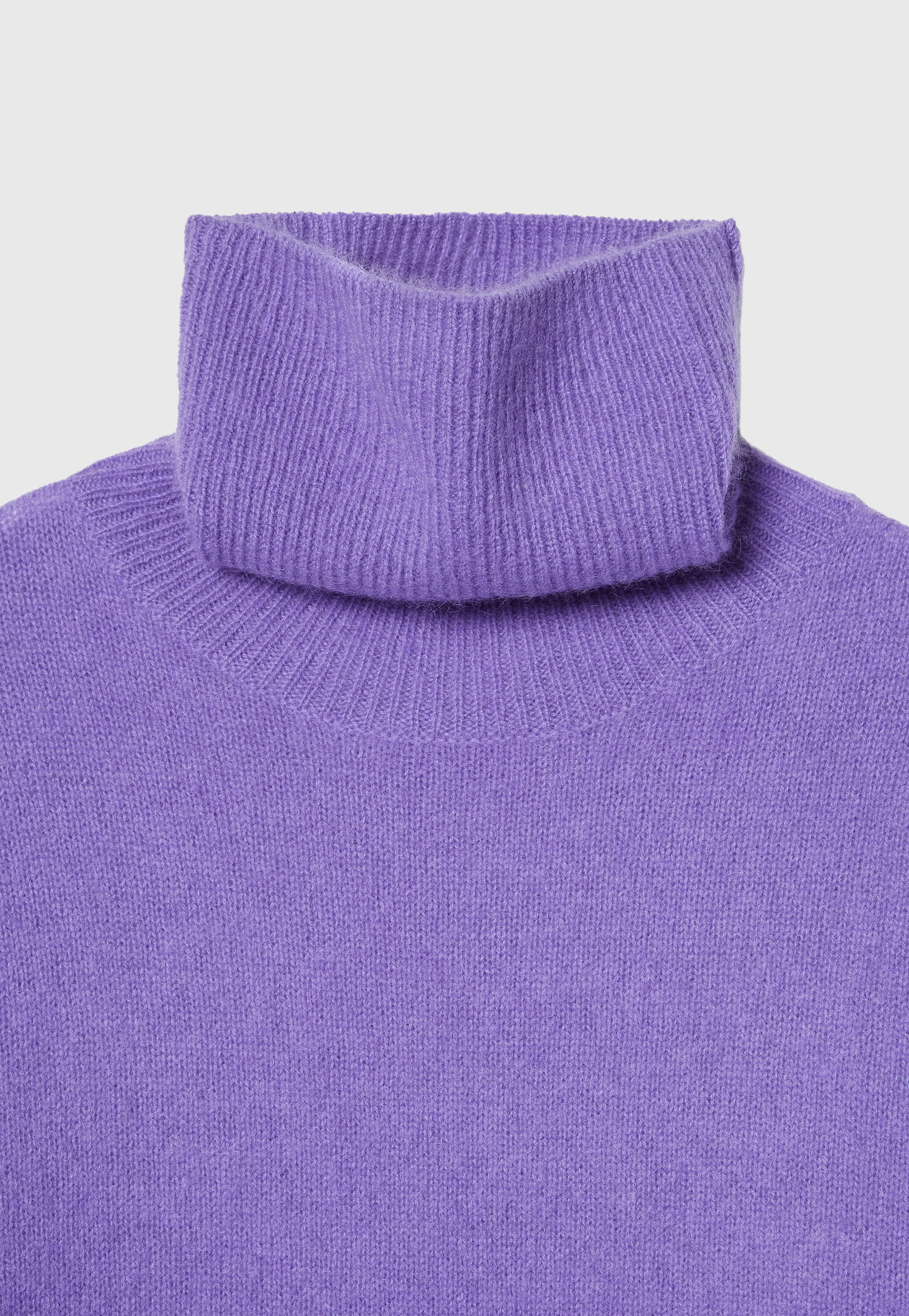 WHITE YAK LOOSE BOTTLE NECK KNIT 詳細画像 Purple 9