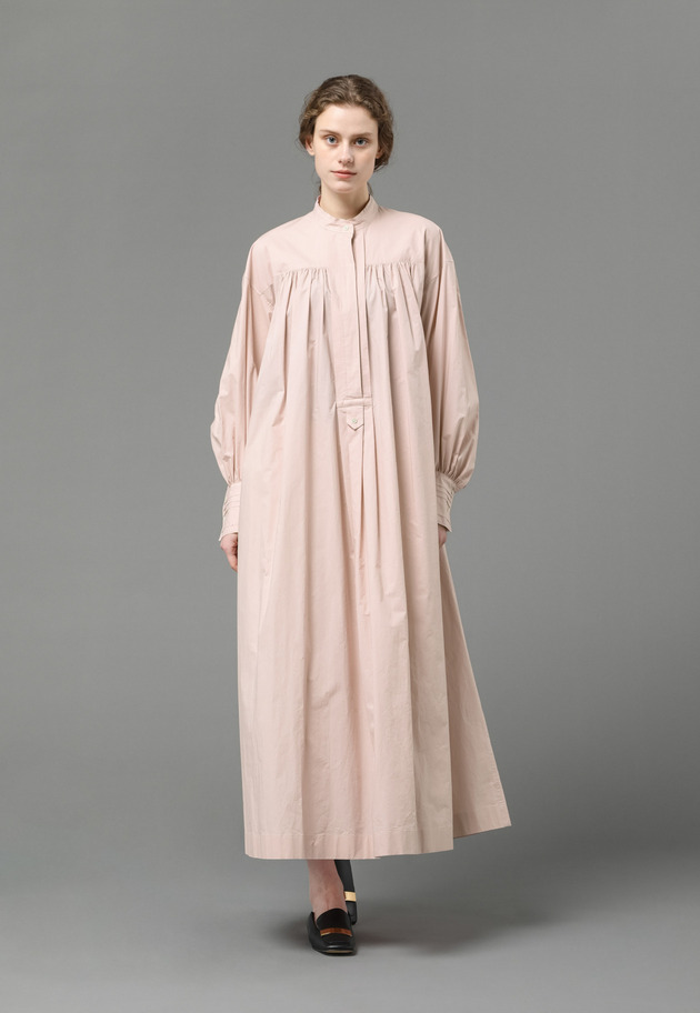 COTTON GATHERED DRESS 詳細画像 Pink 1