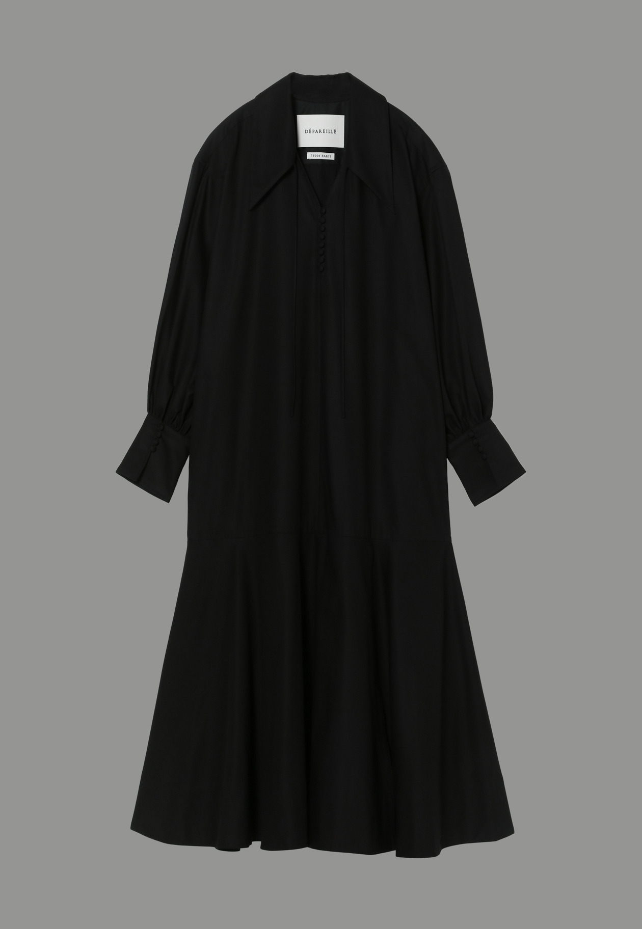 LONG POINT COLLAR DRESS 詳細画像 Black 1