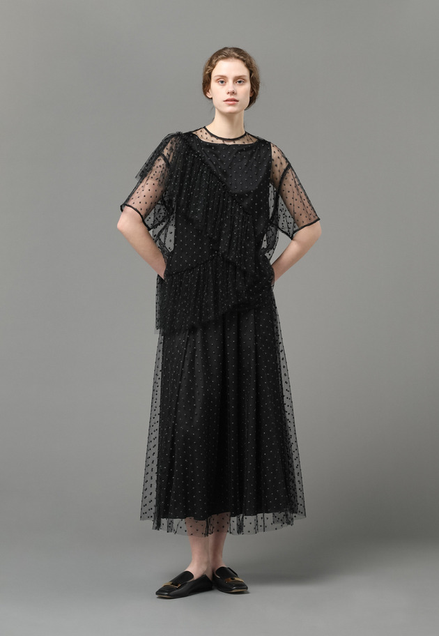 DOT TULLE BLOUSE 詳細画像 Black 6
