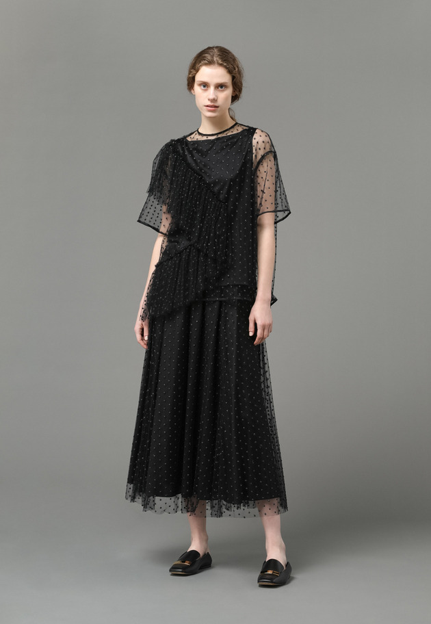 DOT TULLE BLOUSE 詳細画像 Black 7
