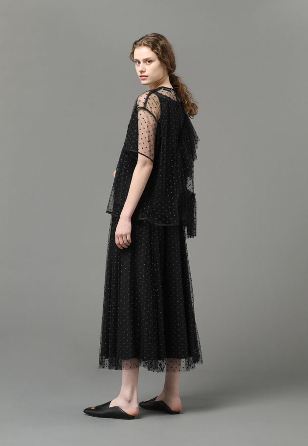 DOT TULLE BLOUSE 詳細画像 Black 9