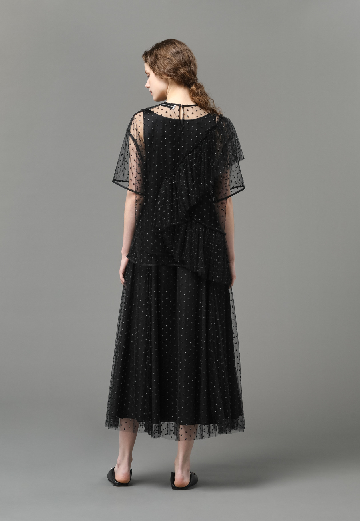 DOT TULLE BLOUSE 詳細画像 Black 8