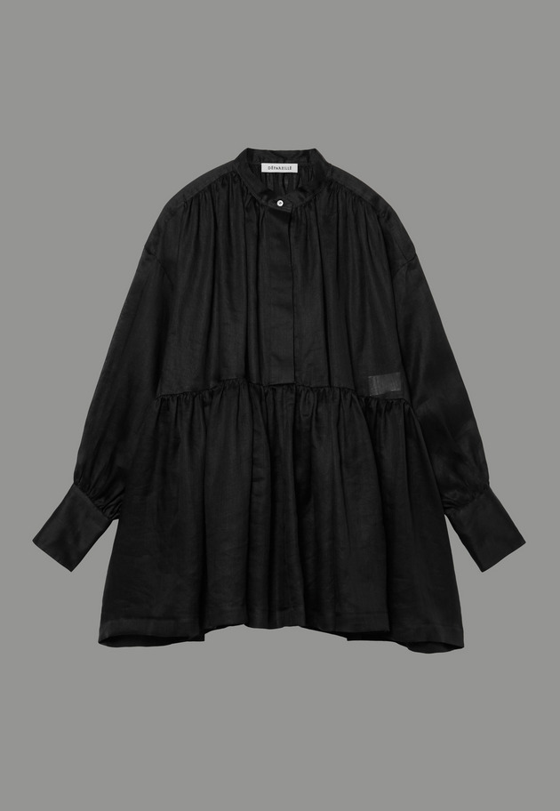 SHEER RAMIE BLOUSE 詳細画像 Black 1