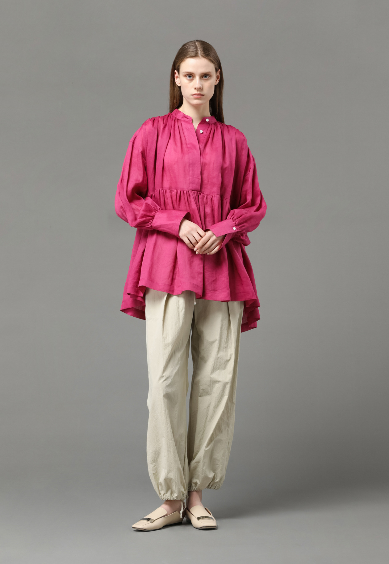 SHEER RAMIE BLOUSE 詳細画像 Pink 8
