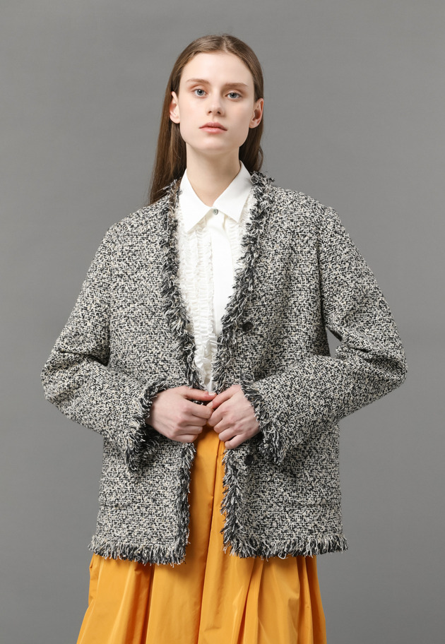 FANCY LAME TWEED JACKET 詳細画像 Gold 1