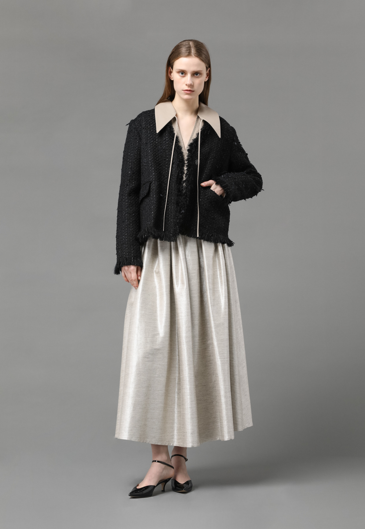 FANCY TWEED JACKET 詳細画像 Black 2