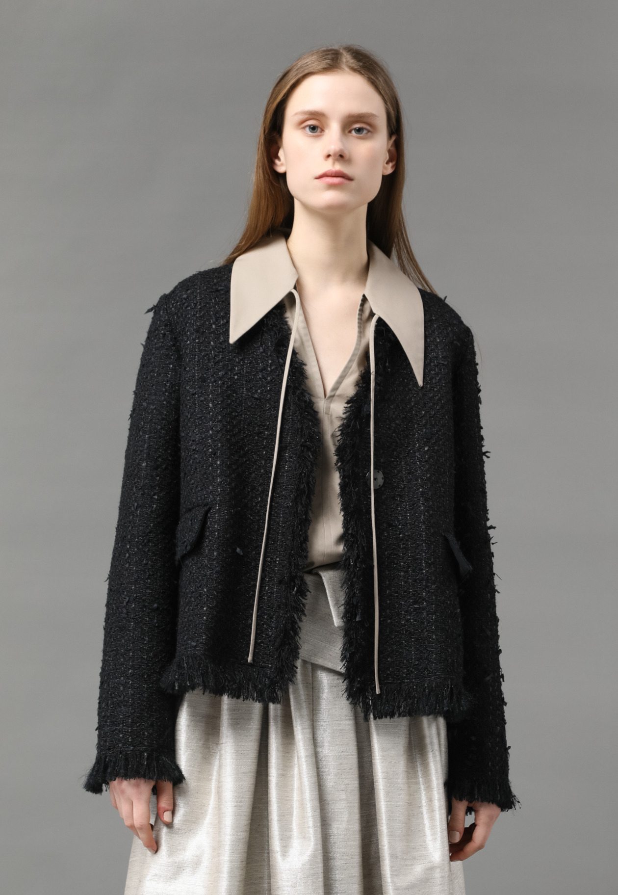 FANCY TWEED JACKET 詳細画像 Black 9