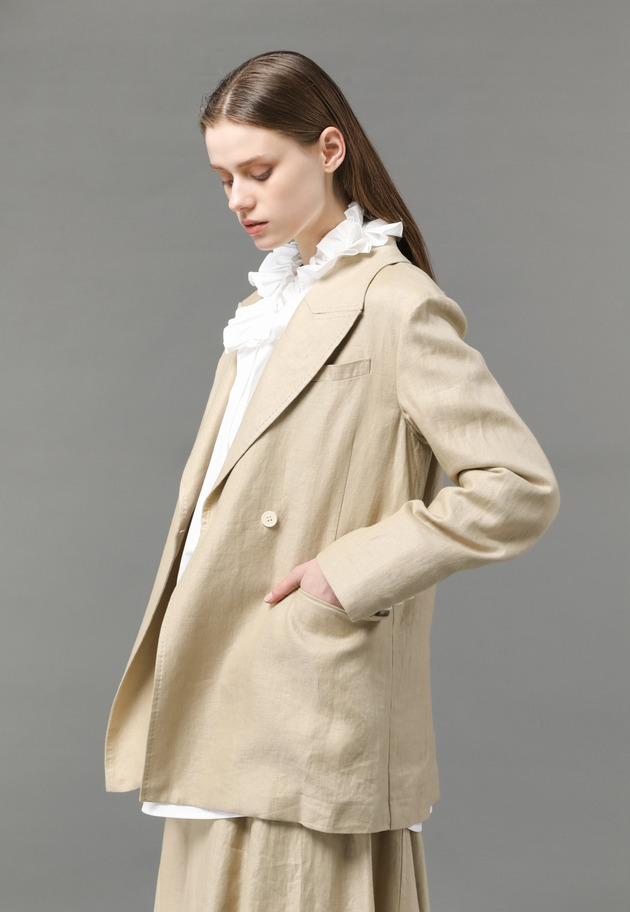 LINEN TWILL JACKET 詳細画像 Beige 2