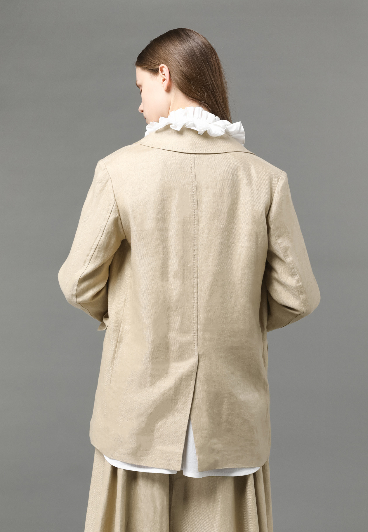 LINEN TWILL JACKET 詳細画像 Beige 3