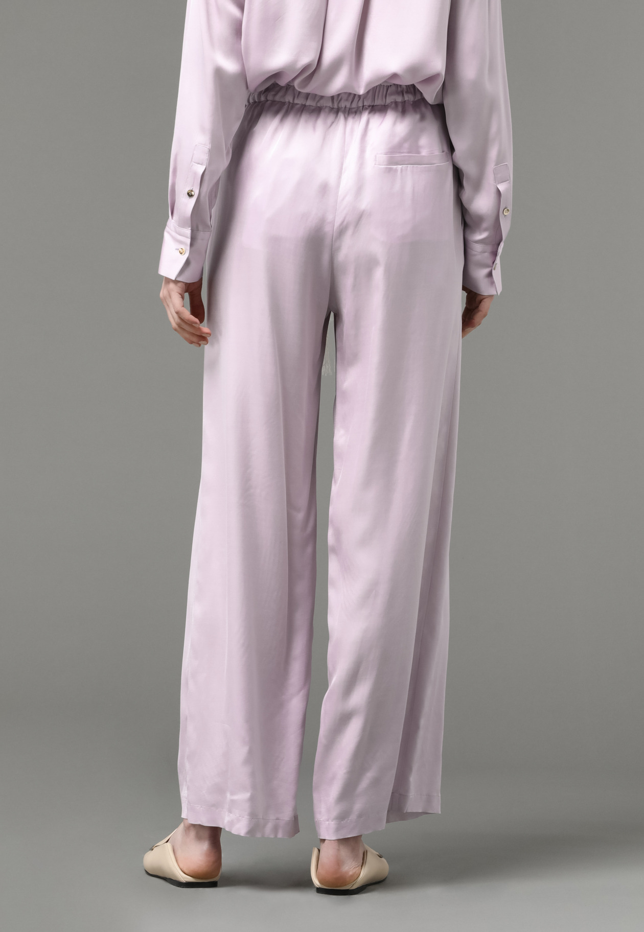 VISCOSE SATIN PANTS 詳細画像 Lav 2