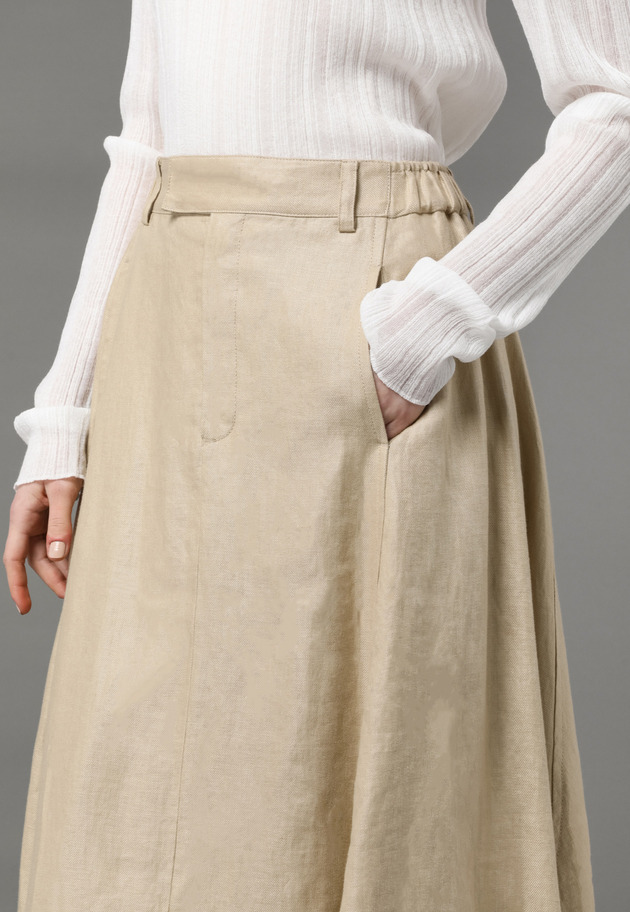 LINEN TWILL SKIRT 詳細画像 Beige 7