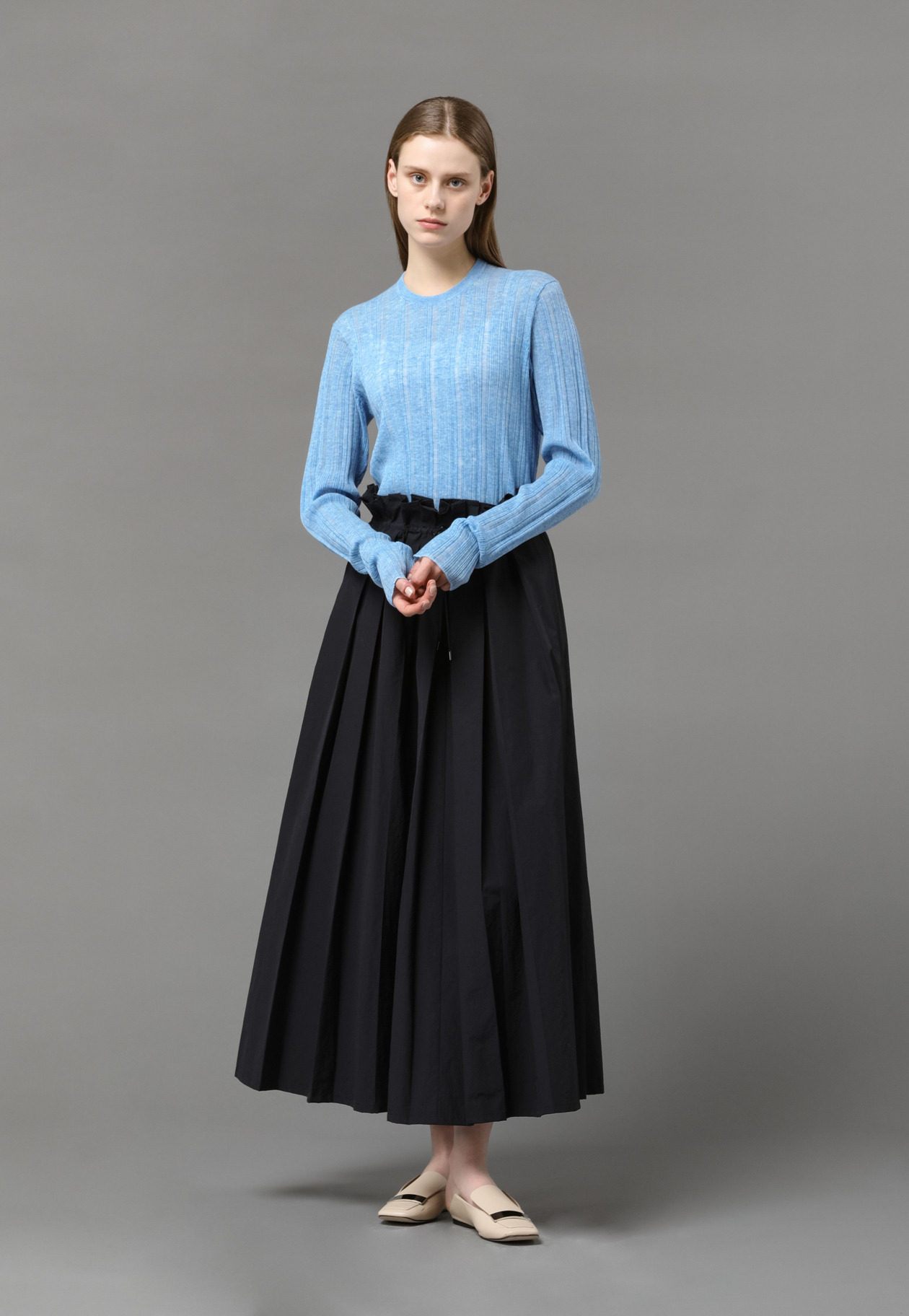 DRAWSTRING SKIRT 詳細画像 Black 3