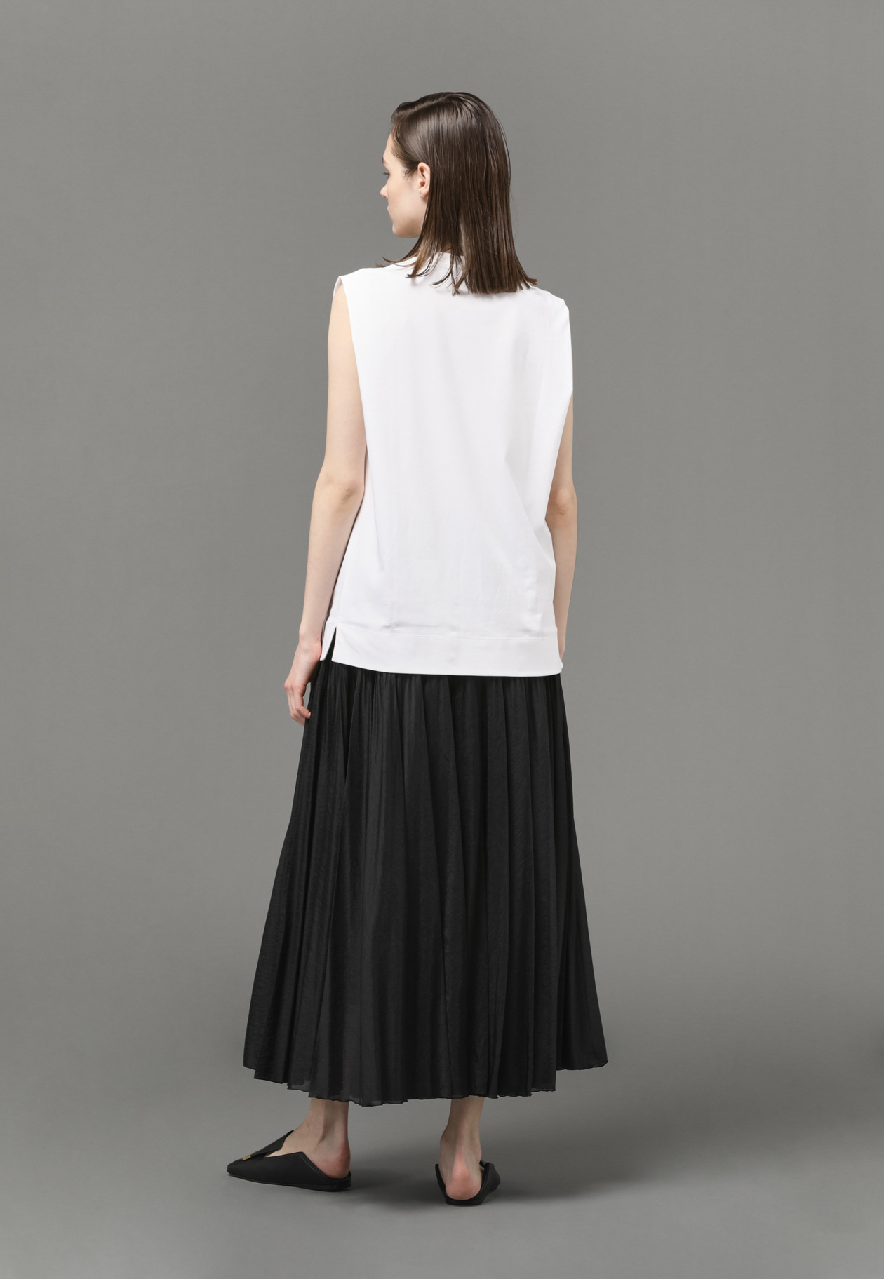 ORGANDIE PLEATS SKIRT 詳細画像 Black 6