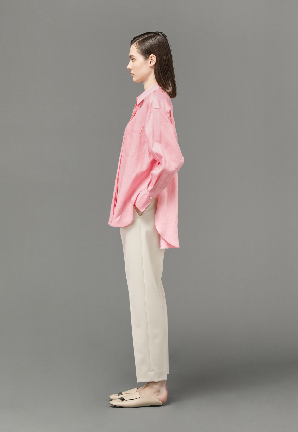 COMPACT LINEN SHIRT 詳細画像 Pink 5