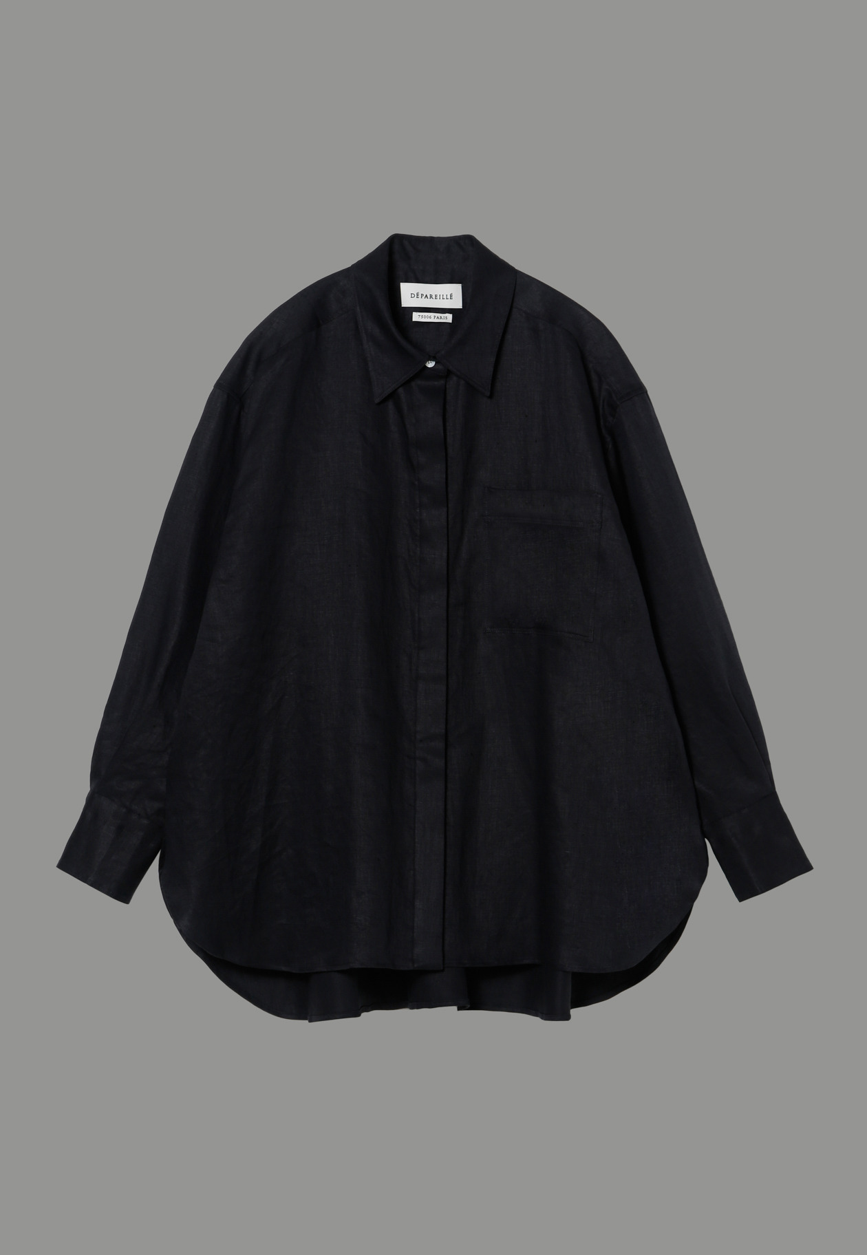COMPACT LINEN SHIRT 詳細画像 Navy 1