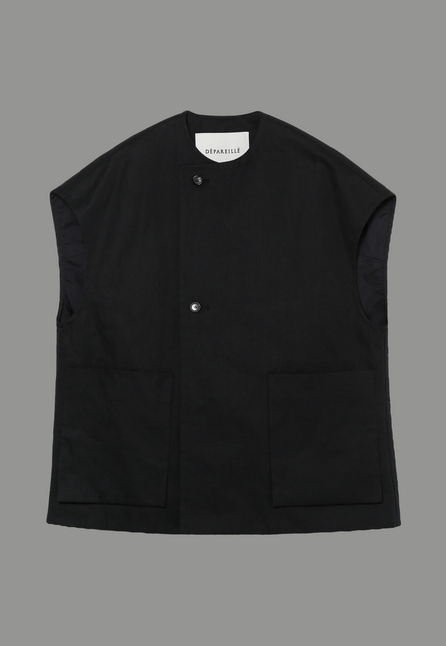TWILL DOUBLE GILET 詳細画像 Black 1