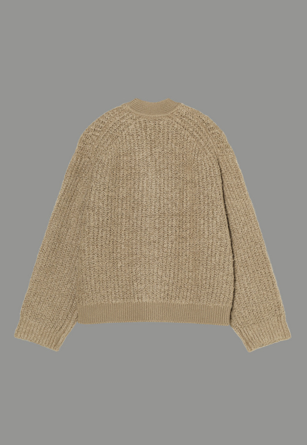 BRUSHED FANCY YARN CARDIGAN 詳細画像 Beige 2
