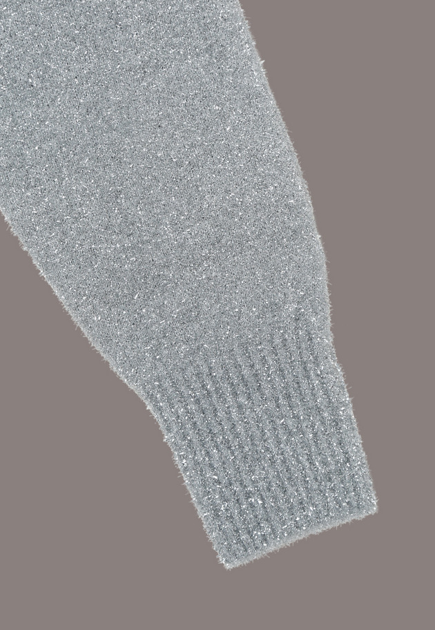 LAME YARN KNIT CARDIGAN 詳細画像 Silver 11