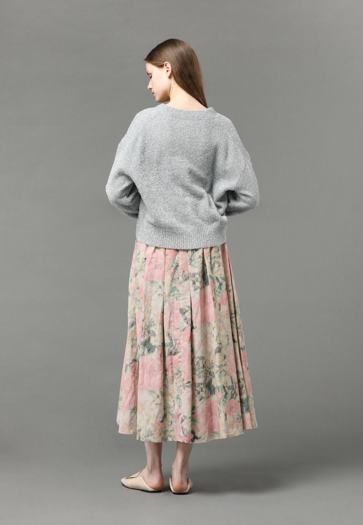 LAME YARN KNIT CARDIGAN 詳細画像 Silver 6
