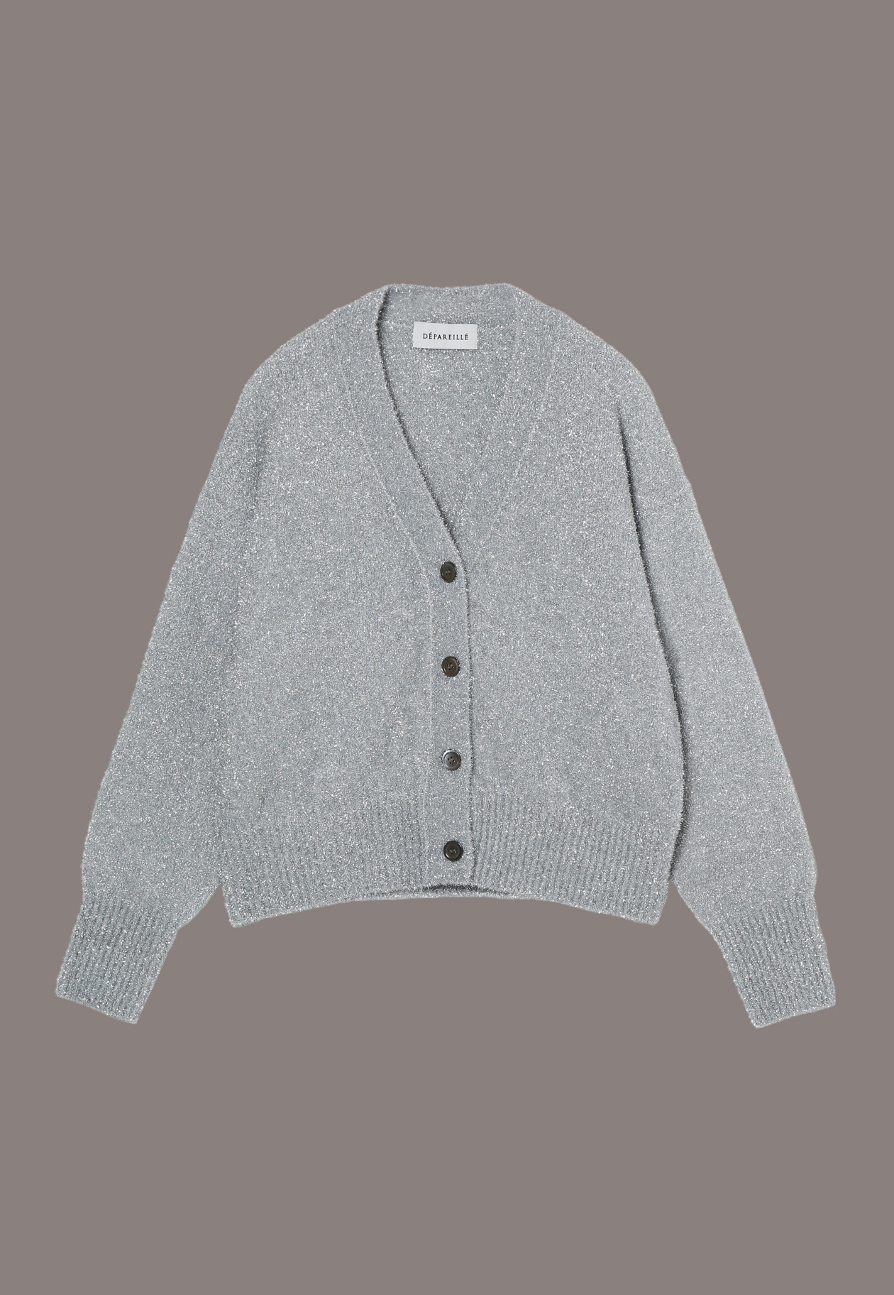 LAME YARN KNIT CARDIGAN 詳細画像 Silver 7