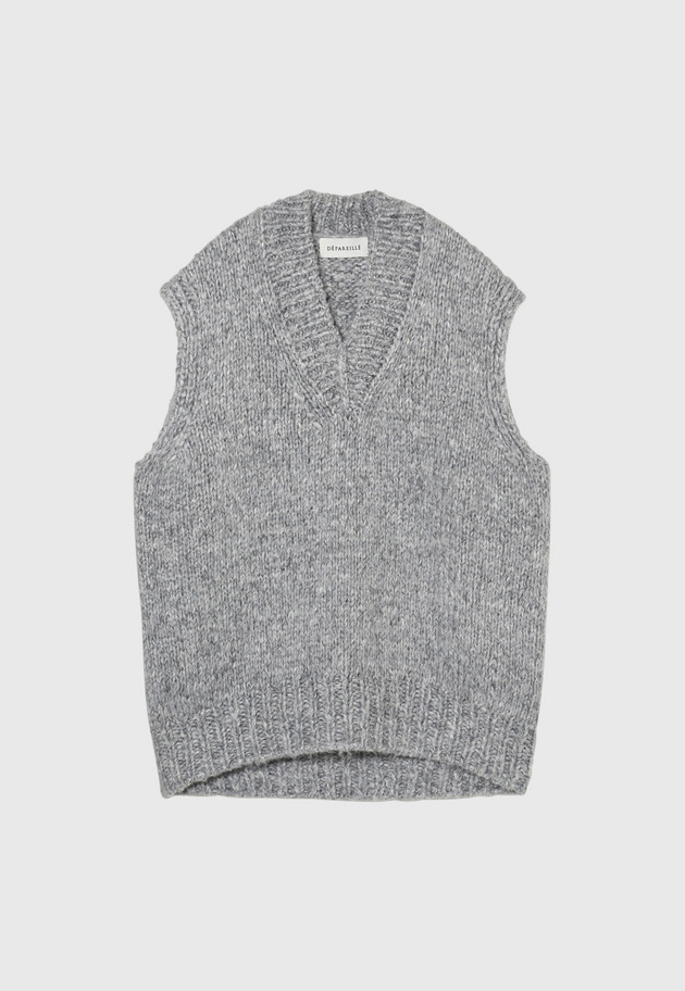 CASHMERE SILK GILET 詳細画像 Black 1