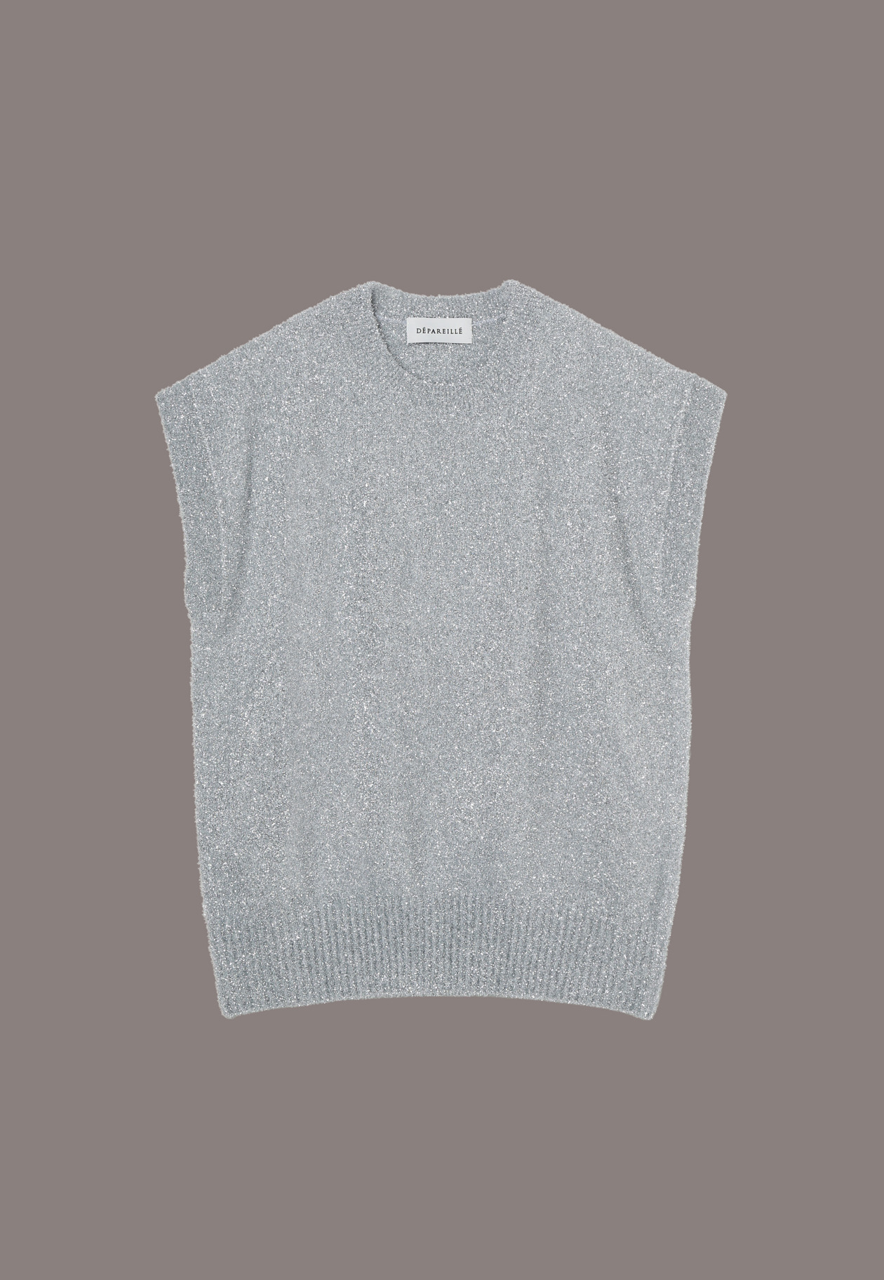 LAME YARN KNIT PULL-OVER 詳細画像 Silver 1