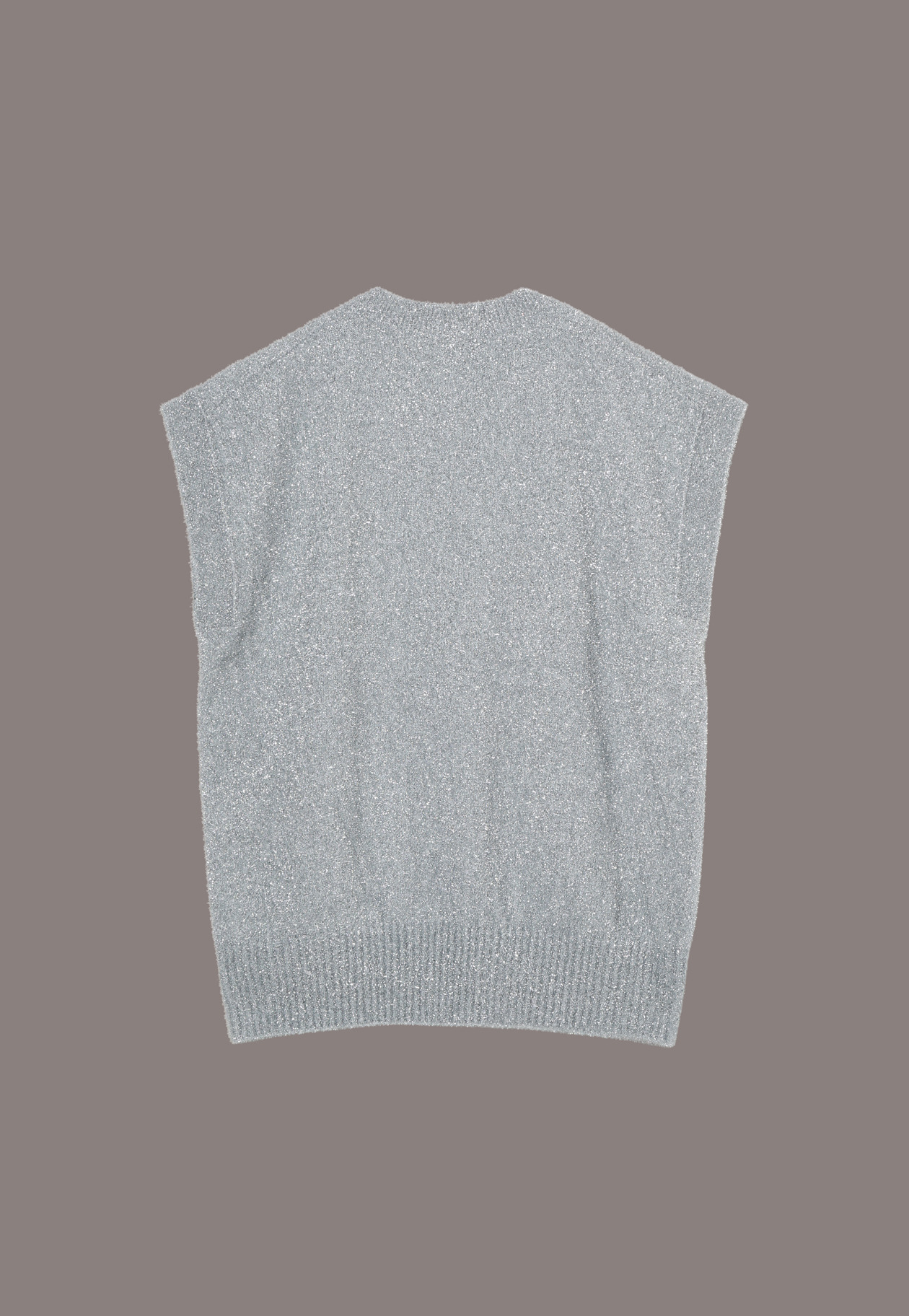LAME YARN KNIT PULL-OVER 詳細画像 Silver 2