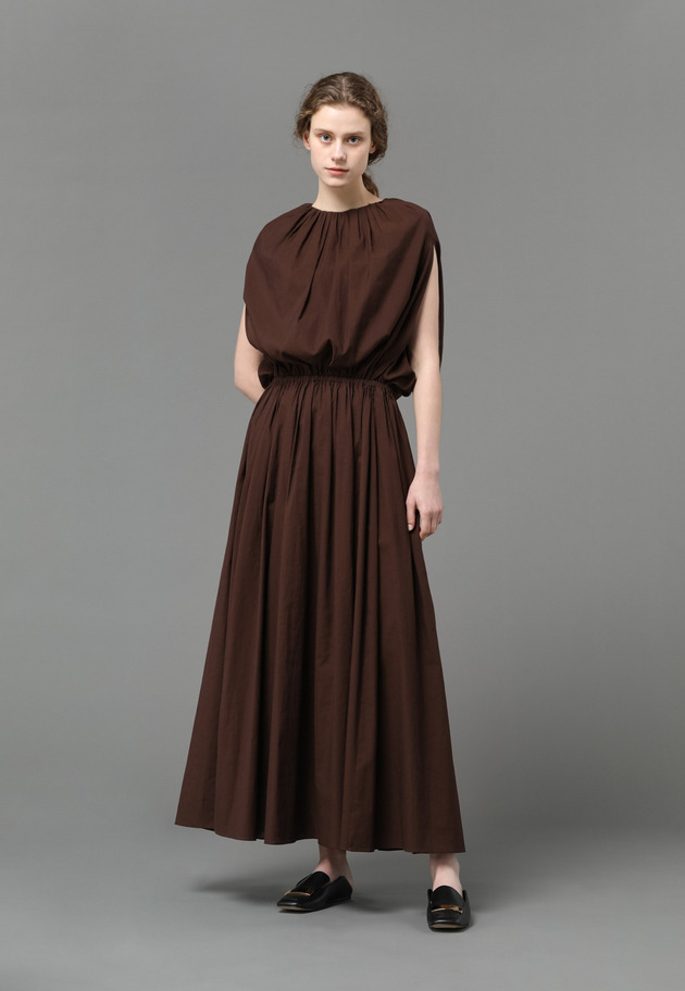 COCOON TOPS DRESS 詳細画像 Brown 2