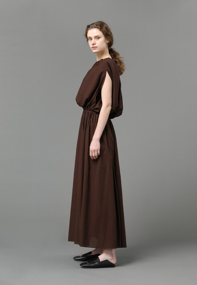 COCOON TOPS DRESS 詳細画像 Brown 3