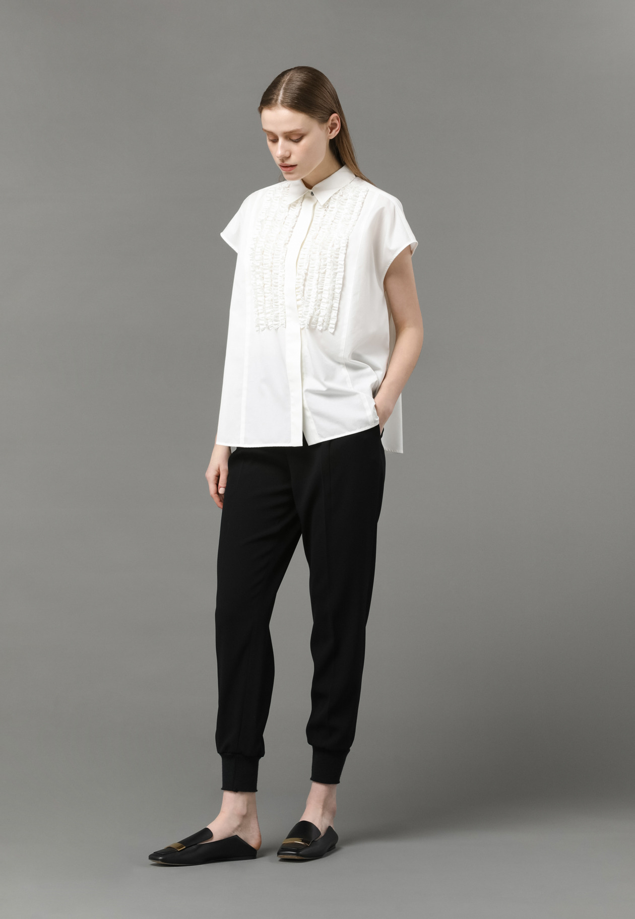 COTTON SILK BLOUSE 詳細画像 White 12