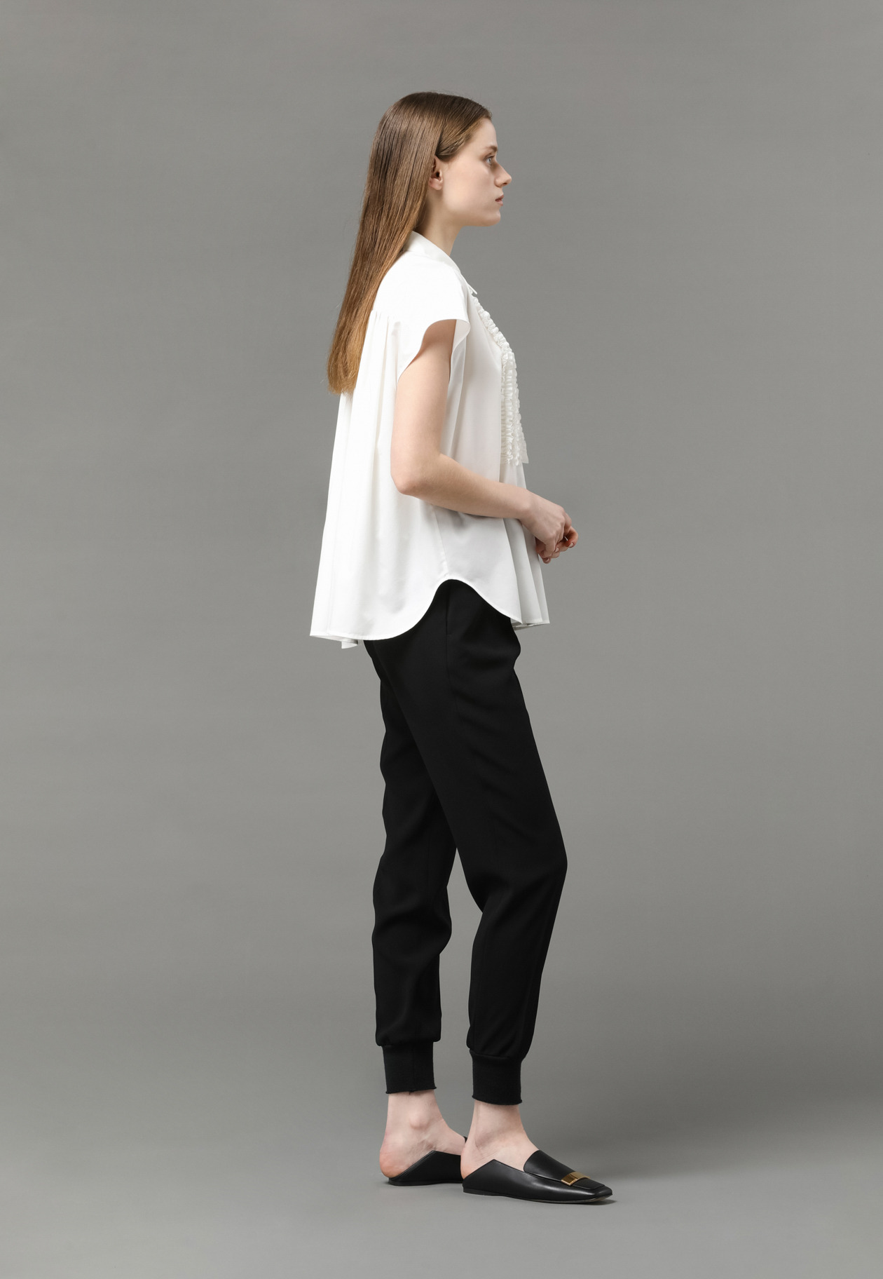 COTTON SILK BLOUSE 詳細画像 White 14
