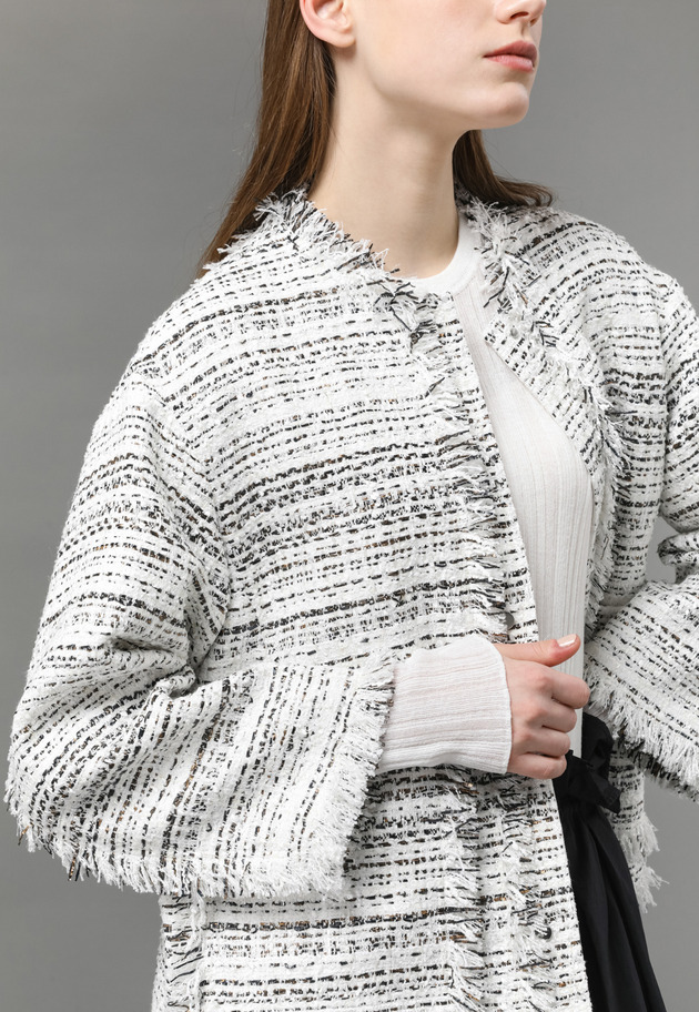 TAPEYARN TWEED FRINGE JACKET 詳細画像 OW 11