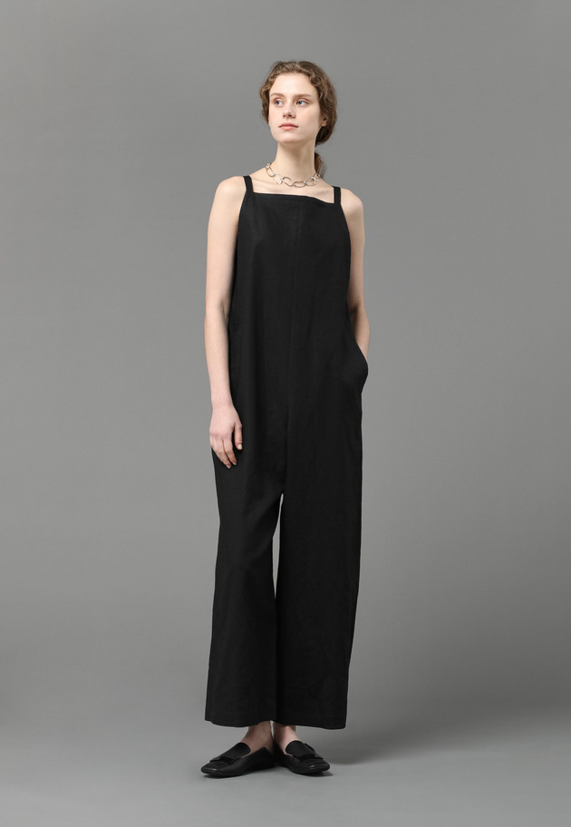 LINEN OVERALLS 詳細画像 Black 1