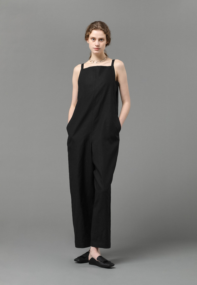 LINEN OVERALLS 詳細画像 Black 3