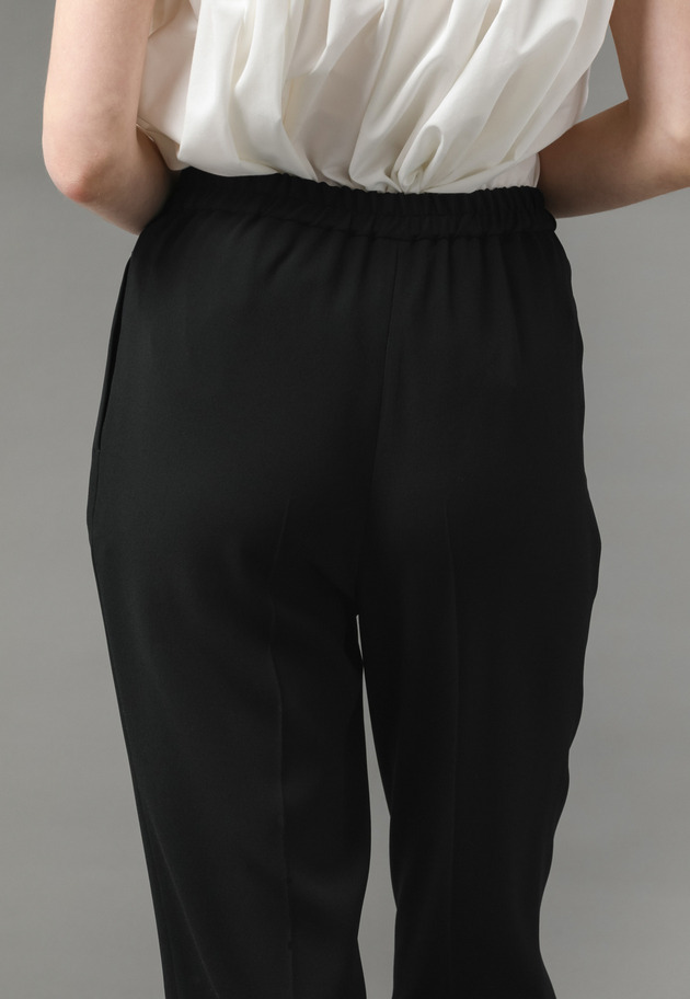 BACK SATIN GEORGETTES PANTS 詳細画像 Black 10