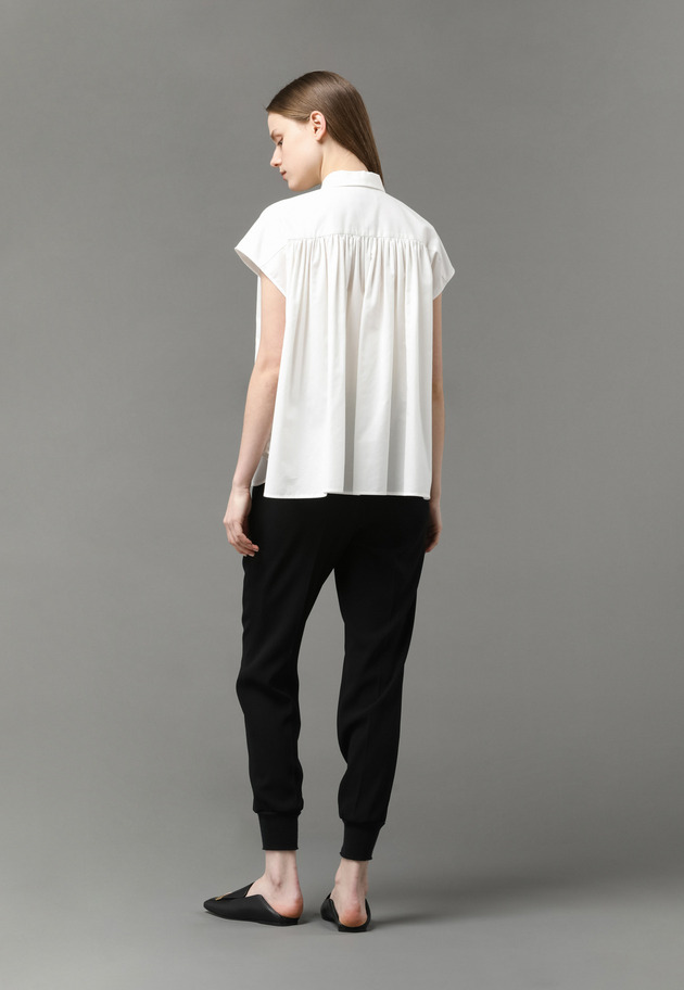 BACK SATIN GEORGETTES PANTS 詳細画像 Black 8