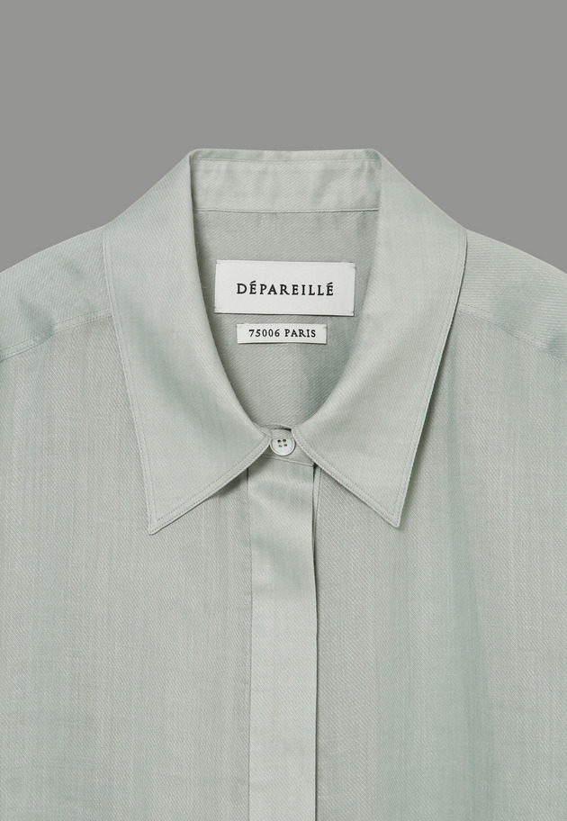 SHEER RAMIE SHIRT 詳細画像 Green 3