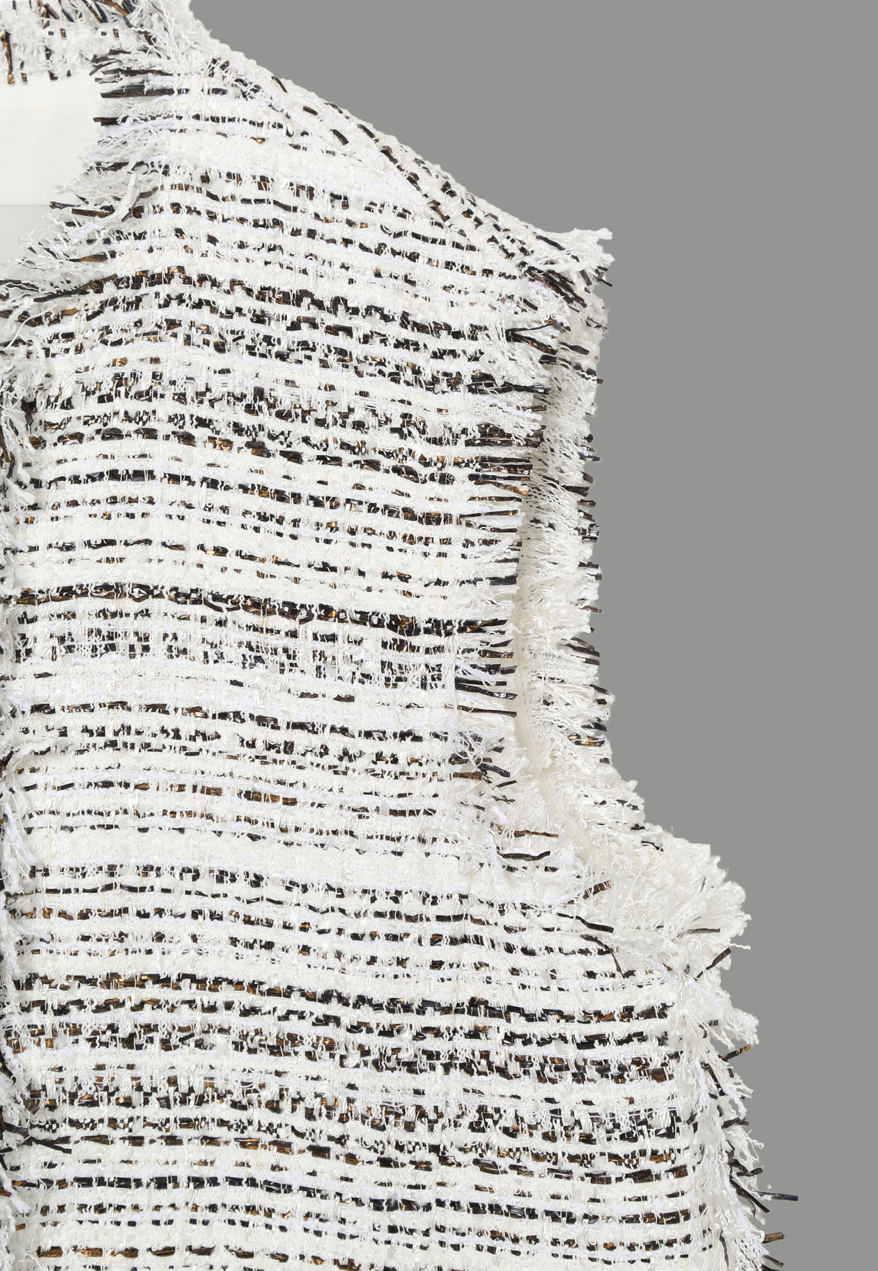 TAPEYARN TWEED ROUND HEM GILET 詳細画像 OW 4