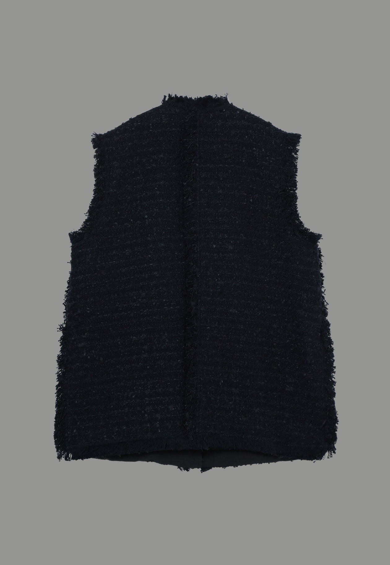 TAPEYARN TWEED ROUND HEM GILET 詳細画像 Navy 9