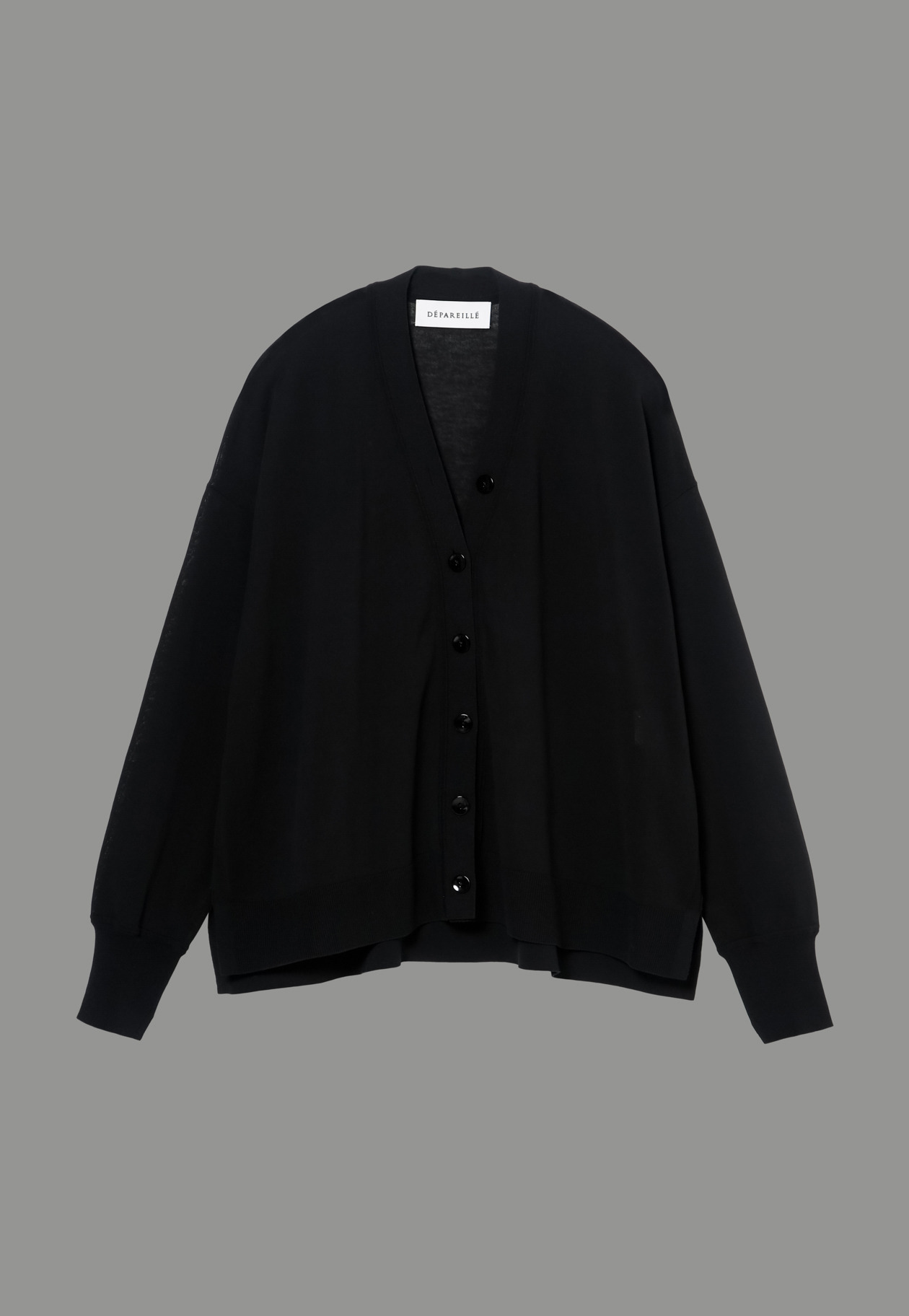 HIGH TWIST COTTON CARDIGAN 詳細画像 Black 1