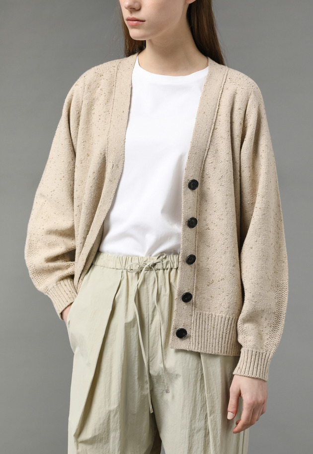 COTTON LAME CARDIGAN 詳細画像 Beige 2