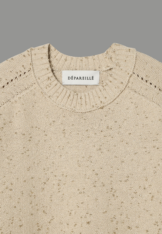 COTTON LAME KNIT 詳細画像 Beige 3
