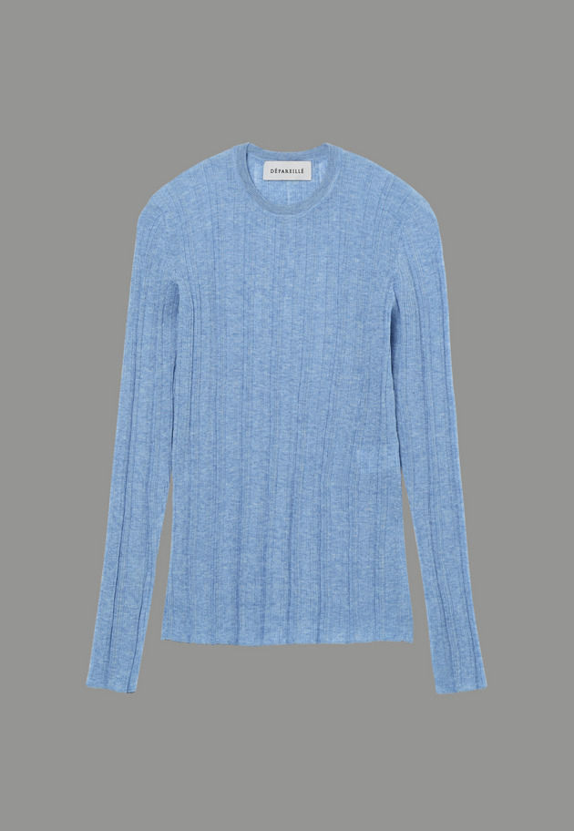 SHEER RIB KNIT 詳細画像 Blue 1